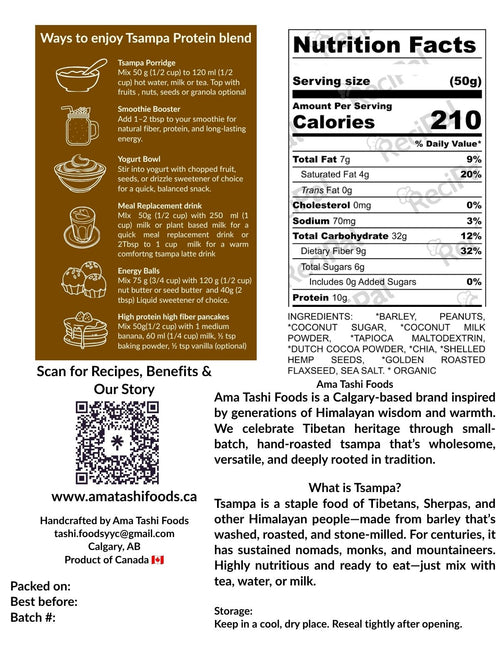 Peanut Butter Chocolate Tsampa Superfood Blend